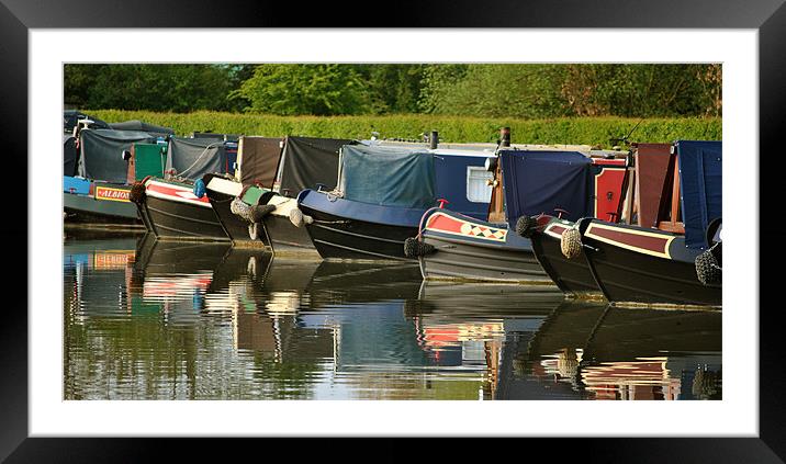 Narrowboats at Cooks Wharf Framed Mounted Print by graham young