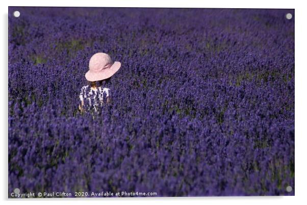 Loving lavender. Acrylic by Paul Clifton