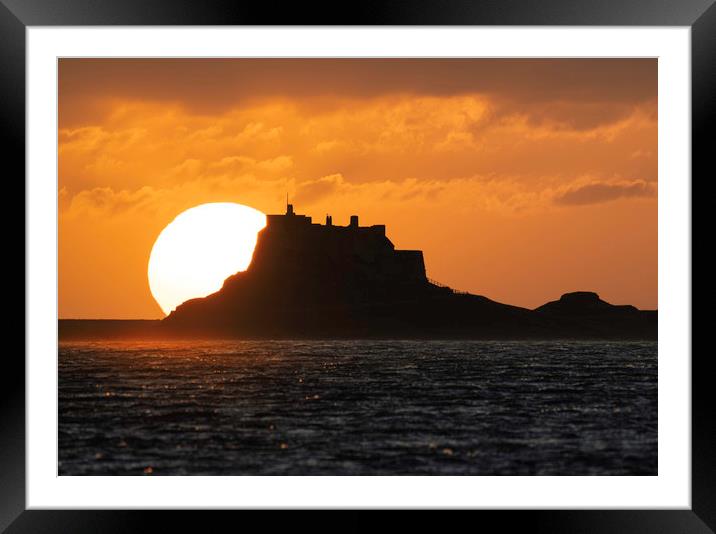Sunrise - Holy Island Framed Mounted Print by Paul Appleby