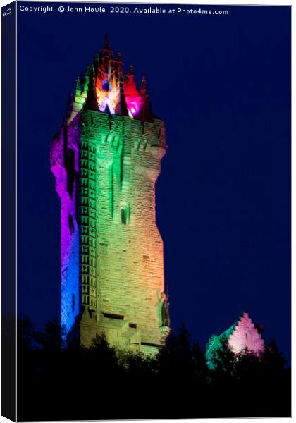 Wallace Monument NHS colours Canvas Print by John Howie