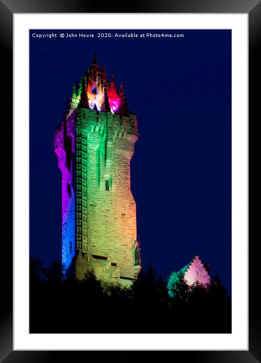 Wallace Monument NHS colours Framed Mounted Print by John Howie