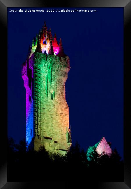Wallace Monument NHS colours Framed Print by John Howie