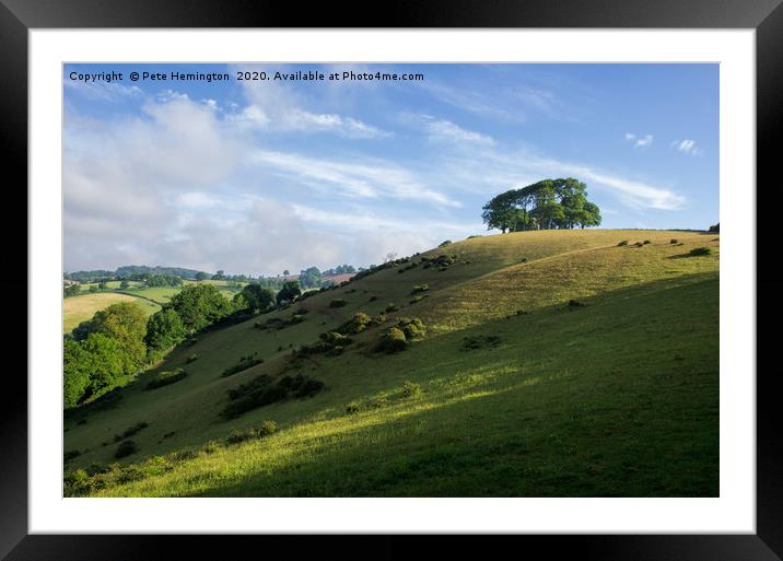 Mid Devon Hills Framed Mounted Print by Pete Hemington