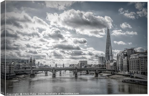 The Shard and The Thames river Canvas Print by Chris Rabe
