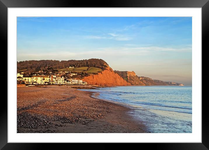 Sidmouth Shoreline                      Framed Mounted Print by Darren Galpin