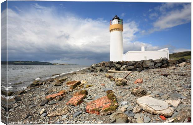 Cairnryan Lighthouse Canvas Print by Andrew Ray