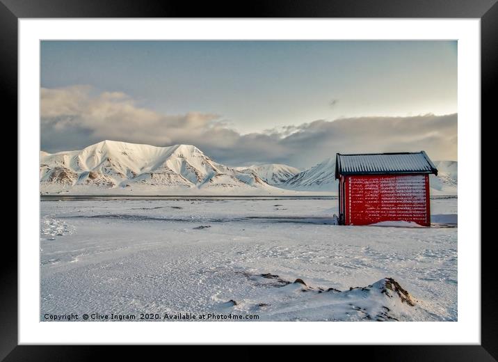The red hut Framed Mounted Print by Clive Ingram