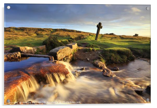 Windy Post (Dartmoor) Acrylic by Andrew Ray