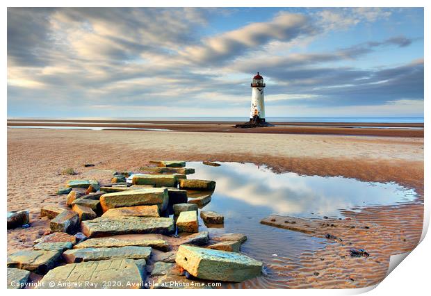 Talacre Beach Print by Andrew Ray