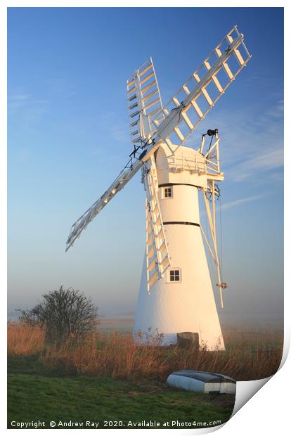 Thurne Windmill Print by Andrew Ray
