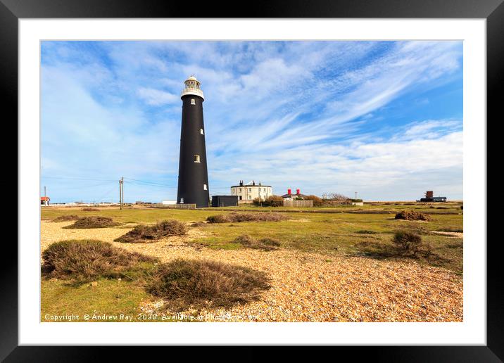 Dungeness Lighthouse Framed Mounted Print by Andrew Ray