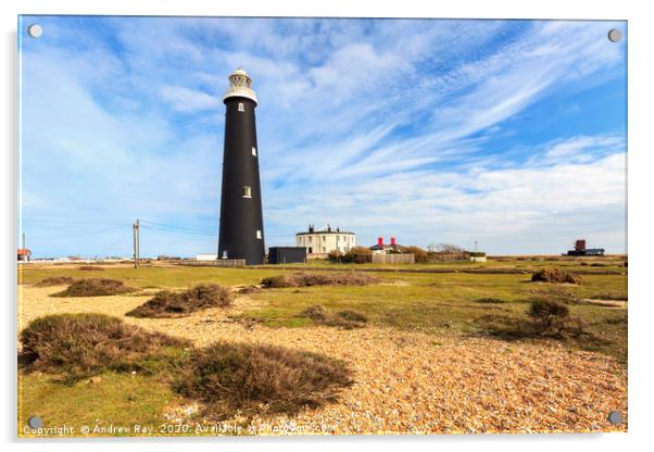 Dungeness Lighthouse Acrylic by Andrew Ray