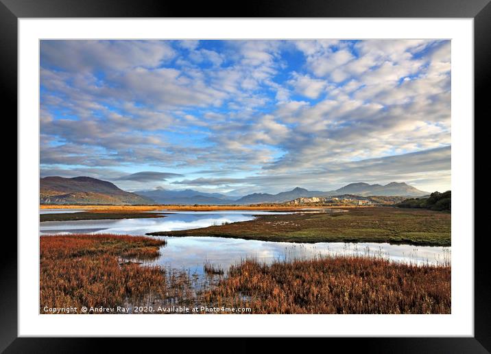 Glaslyn Marshes Framed Mounted Print by Andrew Ray