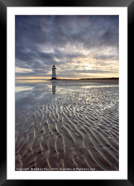 Point of Ayr Lighthouse Framed Mounted Print by Andrew Ray