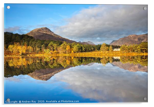 Reflections in Loch Coulin Acrylic by Andrew Ray
