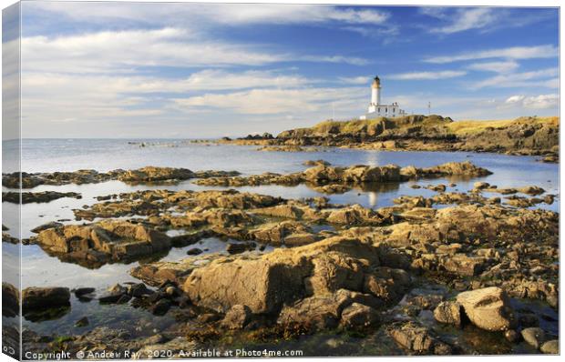 Turnberry Lighthouse Canvas Print by Andrew Ray