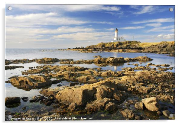 Turnberry Lighthouse Acrylic by Andrew Ray