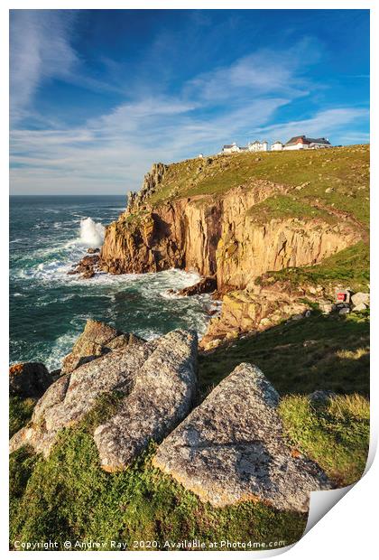 Greeb Zawn (Lands End) Print by Andrew Ray