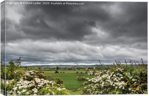 Towards Newsham (Richmondshire) under a Stormy Sky Canvas Print by Richard Laidler