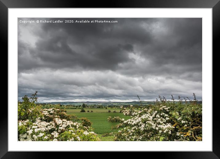 Towards Newsham (Richmondshire) under a Stormy Sky Framed Mounted Print by Richard Laidler