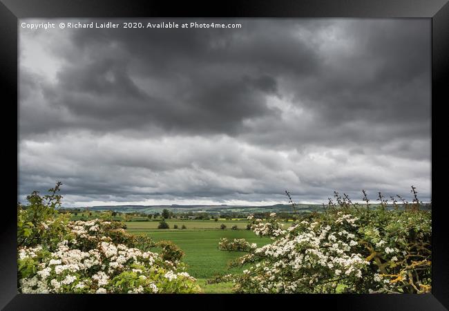 Towards Newsham (Richmondshire) under a Stormy Sky Framed Print by Richard Laidler