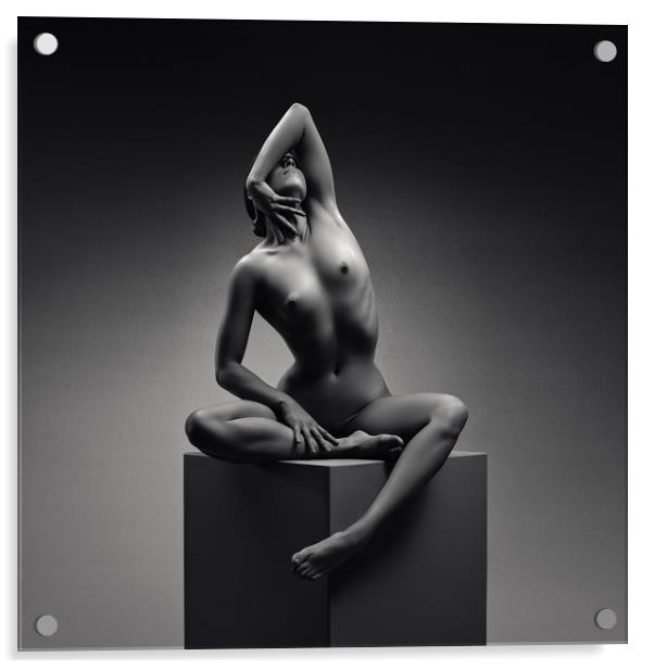 Nude woman fine art 18 Acrylic by Johan Swanepoel