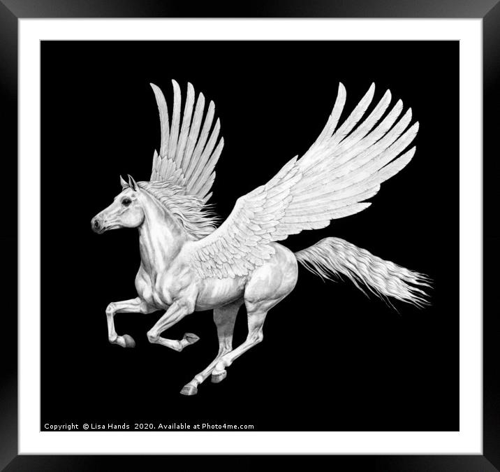 Iconic Pegasus Framed Mounted Print by Lisa Hands