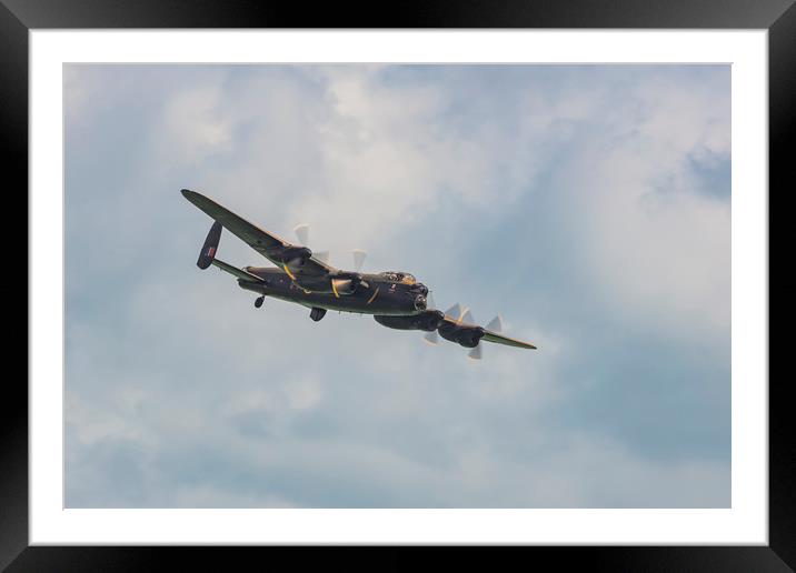Avro Lancaster Framed Mounted Print by Ernie Jordan