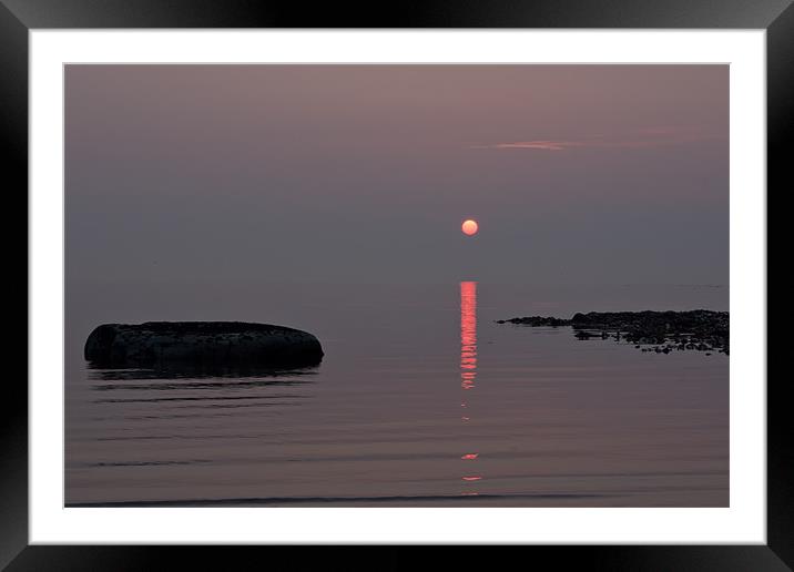Sunset behind Arran Framed Mounted Print by Sam Smith