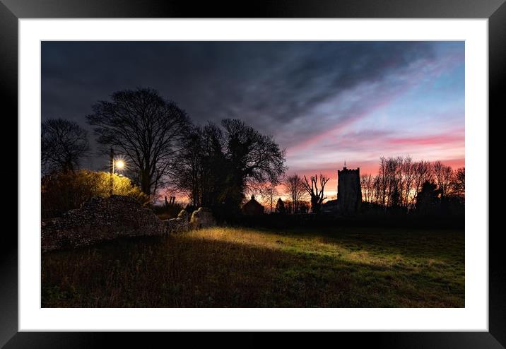 Early morning light - Castle Acre in Norfolk  Framed Mounted Print by Gary Pearson