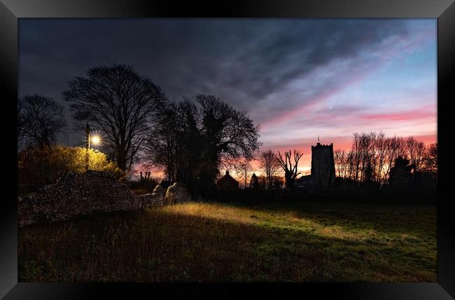 Early morning light - Castle Acre in Norfolk  Framed Print by Gary Pearson