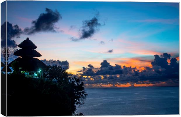 Uluwatu Temple at Dusk Canvas Print by Ben Griffin