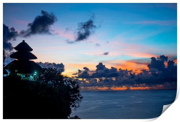 Uluwatu Temple at Dusk Print by Ben Griffin