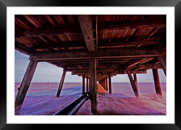 Under the Pier Framed Mounted Print by Roy Scrivener