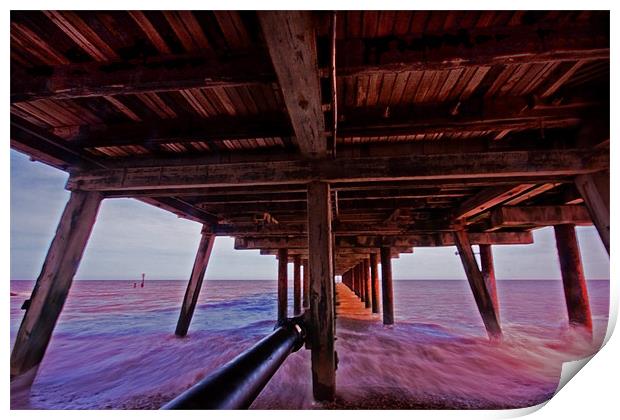 Under the Pier Print by Roy Scrivener