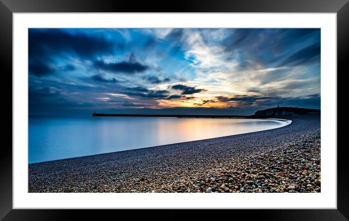 Seaford Bay Blue Framed Mounted Print by Ben Russell