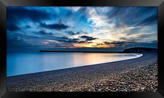 Seaford Bay Blue Framed Print by Ben Russell