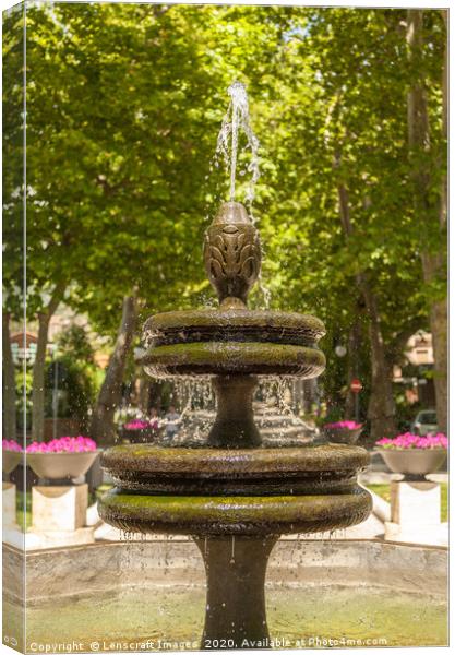 Bolsena Fountain, Italy Canvas Print by Lenscraft Images