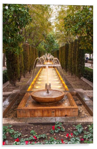 Fountain in Palma de Mallorca Acrylic by Lenscraft Images