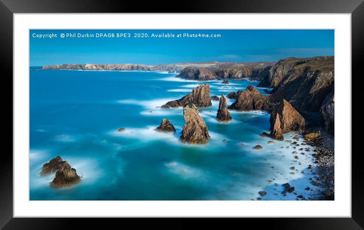 Mangersta Sea Stacks - Isle of Lewis - Scotland Framed Mounted Print by Phil Durkin DPAGB BPE4
