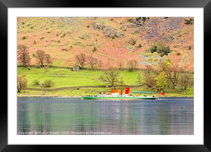 Steaming around Ullswater Framed Mounted Print by Martyn Arnold