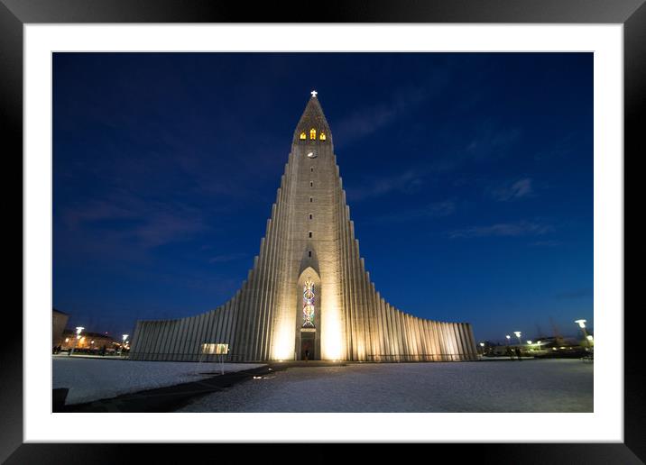 Hallgrimskirkja Church, Reykjavik Framed Mounted Print by Christopher Stores