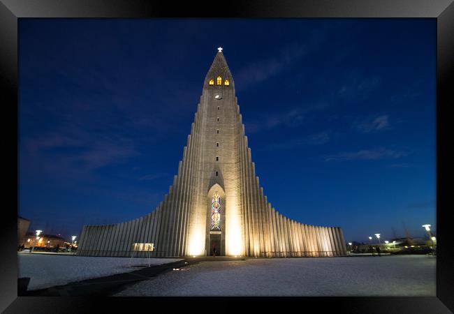 Hallgrimskirkja Church, Reykjavik Framed Print by Christopher Stores