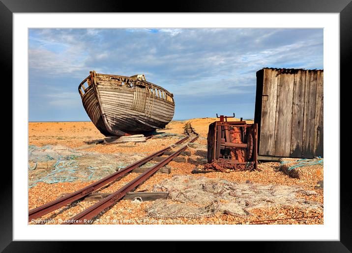 Dungeness Beach Framed Mounted Print by Andrew Ray