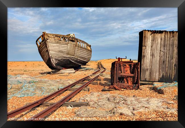 Dungeness Beach Framed Print by Andrew Ray