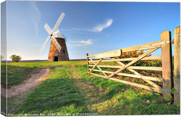 Gateway to Halnakar Windmill Canvas Print by Andrew Ray