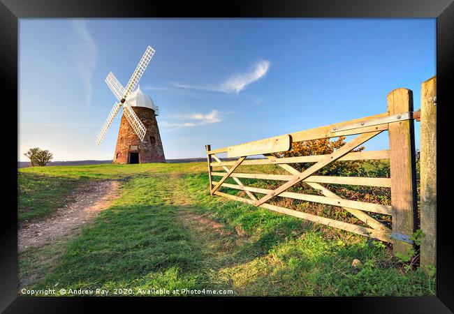Gateway to Halnakar Windmill Framed Print by Andrew Ray