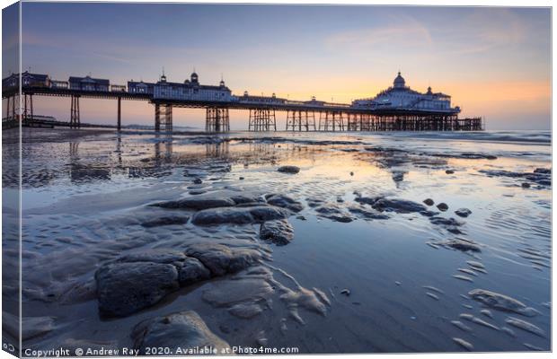Sunrise at Eastbourne Pier Canvas Print by Andrew Ray