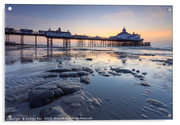 Sunrise at Eastbourne Pier Acrylic by Andrew Ray