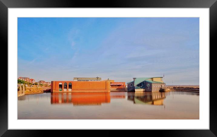 St Anne’s Lifeboat Station and Marine Lake   Framed Mounted Print by Victor Burnside